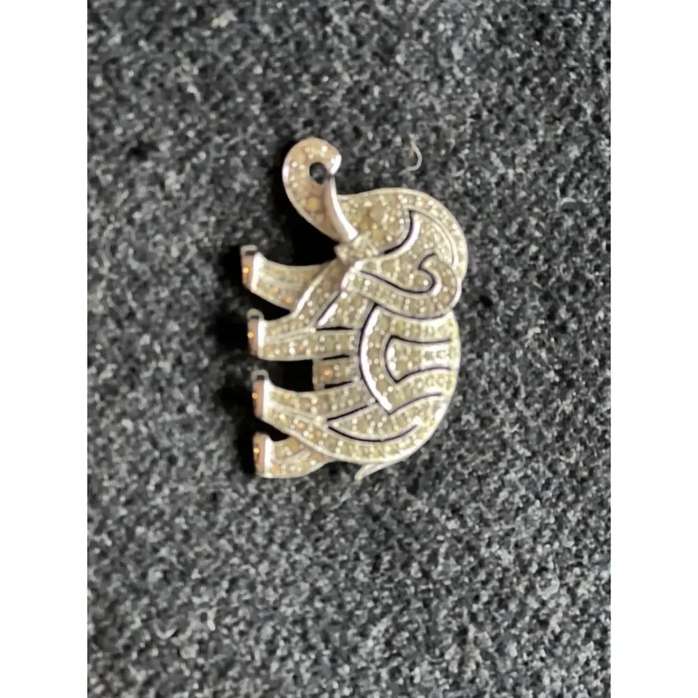 Vintage Signed Hattie Carnegie (Rare) Rhinestone Elephant Brooch